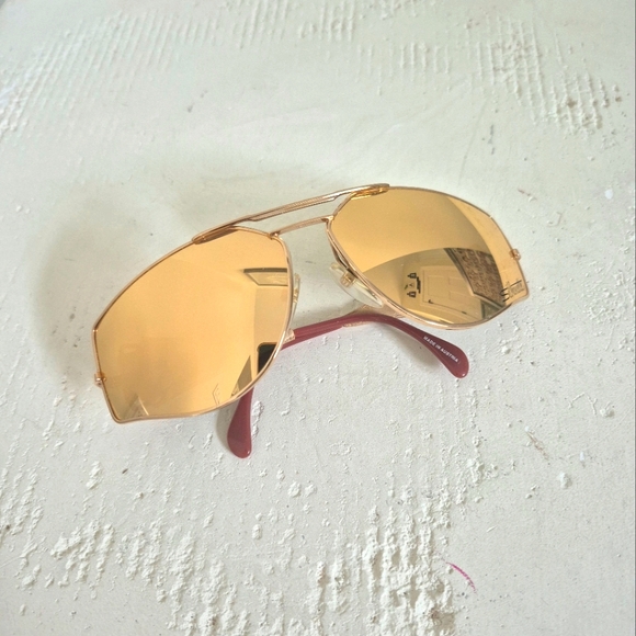 SILHOUETTE Sunglasses Gold Mirror Snakeskin Aviator Austria M 8016/25/6051 NEW - Picture 1 of 8